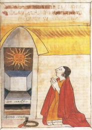Pachacuti worships the inti martin de murua 4
